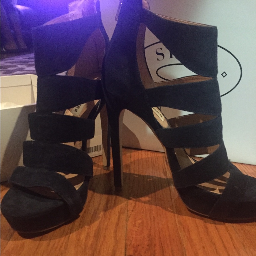 Navy Gladiator heeled Sandals